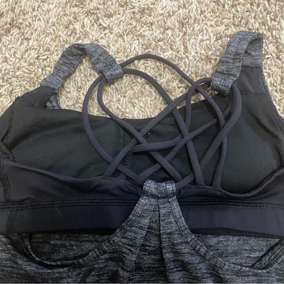 Lululemon Sunset Salutations 2-in-1 Tank Top Heathered Black Grey Size 2 - Picture 7 of 8